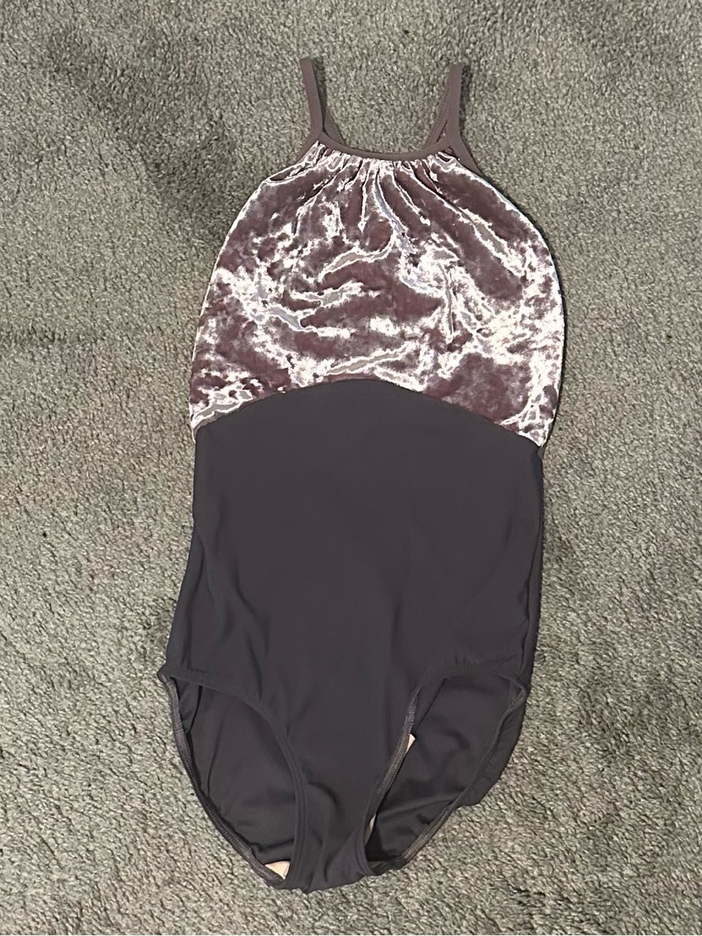 Eleve Dancewear Mauve Velvet & Matte Two-Tone Women’s Ballet Leotard